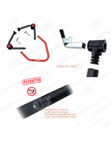 CABALLETE MOTO TRASERO PADDOCK LV8...