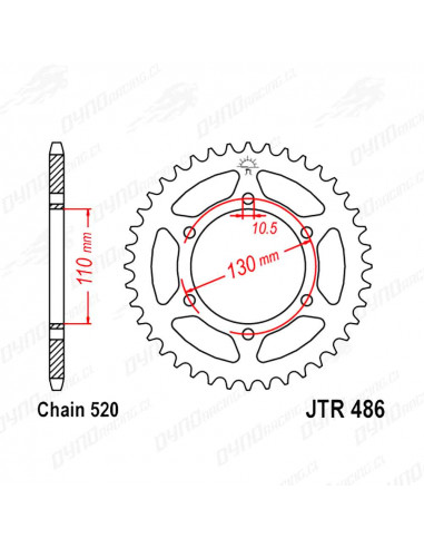 CATALINA JTSPROCKET ACERO 43 DIENTES...