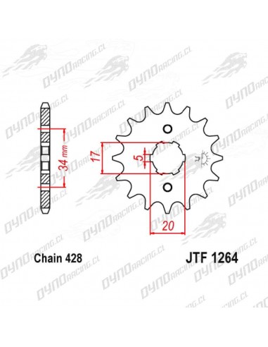 PIÑON HONDA CB190R (14-DIENTES)