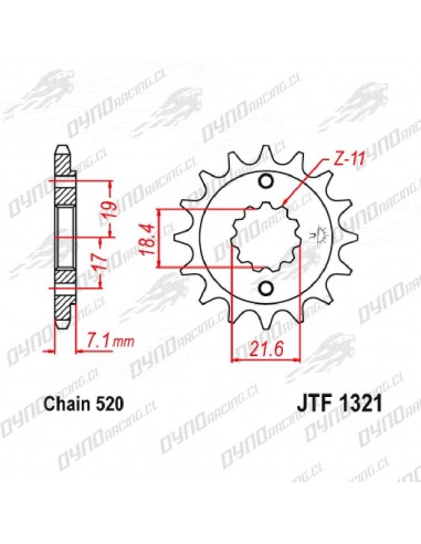 PIÑON HONDA CB250R (14-DIENTES) CBR300R