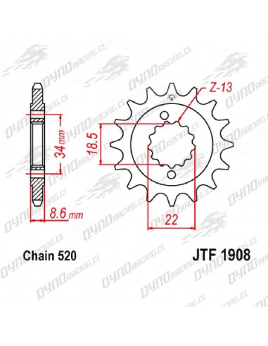 PIÑON KTM DUKE RC 390  15 DIENTES