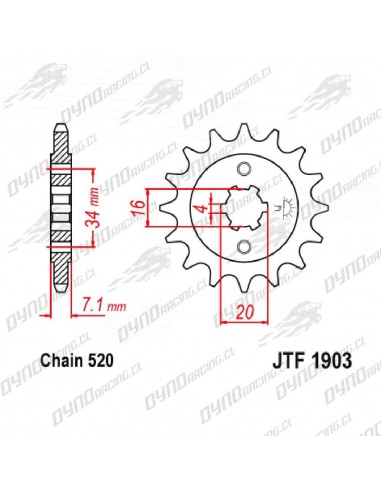 PIÑON KTM DUKE 200 - RC 200 (14-DIENTES)